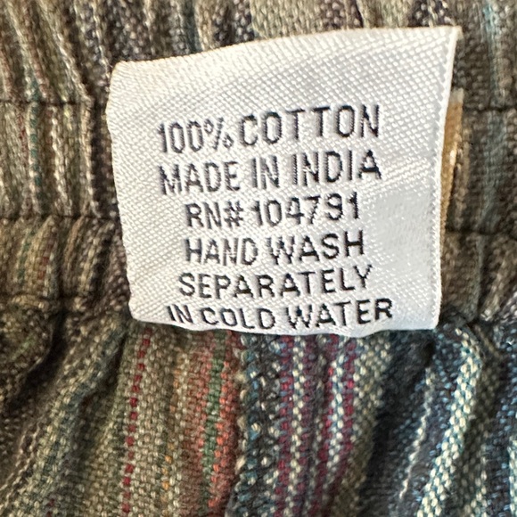 NEW Ananta Colorful Patchwork Boho Joggers Size S/M - Picture 4 of 4